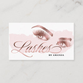 Makeup-Künstler Lash Eyebrow Lashes Marble Rose Go Visitenkarte