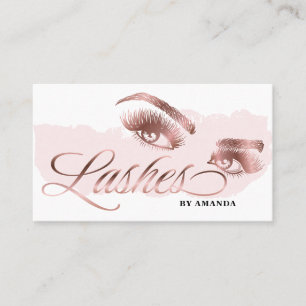 Makeup Künstler Lash Eyebrow Lashes Marble Rose Go Visitenkarte