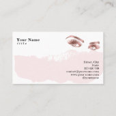 Makeup-Künstler Lash Eyebrow Lashes Marble Rose Go Visitenkarte (Rückseite)