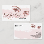 Makeup-Künstler Lash Eyebrow Lashes Marble Rose Go Visitenkarte (Vorne/Hinten)