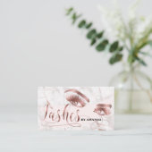 Makeup-Künstler Lash Eyebrow Lashes Marble Rose Go Visitenkarte (Stehend Vorderseite)