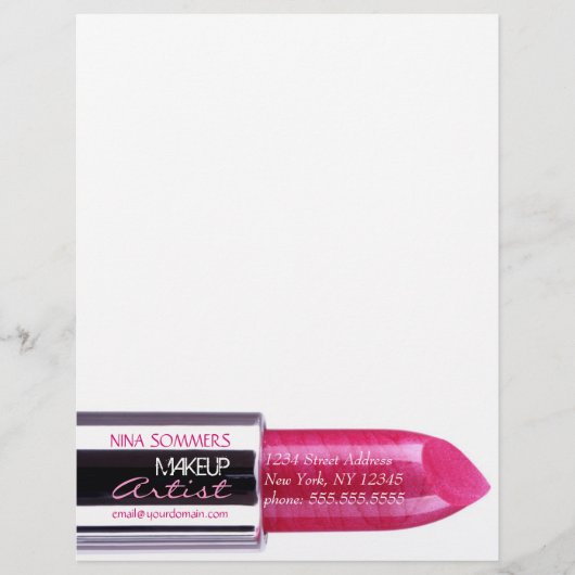 Makeup-Künstler-Letterhead Briefbogen (Vorderseite)