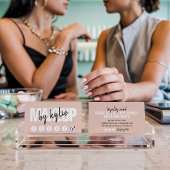 Makeup Künstler Loyalitätskarte Punch-Skript rot R Treuekarte