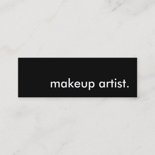 Makeup-Künstler. Mini Visitenkarte (Vorderseite)