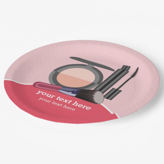 Makeup-Künstler Pappteller (Schrägansicht)