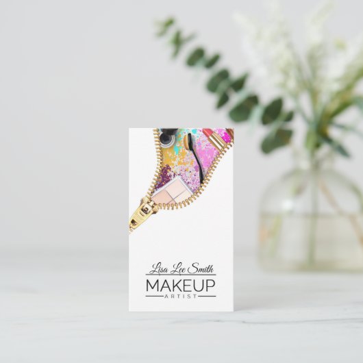 Makeup-Künstler Visitenkarte (Stehend Vorderseite)