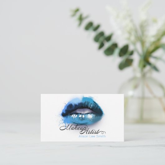 Makeup-Künstler Visitenkarte (Stehend Vorderseite)