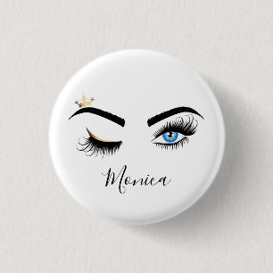 Makeup-Künstler Wink Eye Blue Eye Beauty Salon Las Button