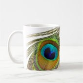 Makeup Künstlerin mit Pfauenfeder Kaffeetasse (Links)