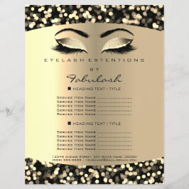 Makeup Lash Beauty Confetti Sepia Flyer Preisliste