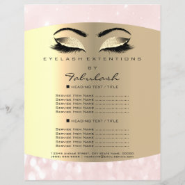 Makeup Lash Beauty Diamond Pink Flyer Preisliste