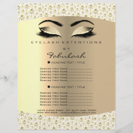 Makeup Lash Beauty Diamond Weißer Flyer Preisliste