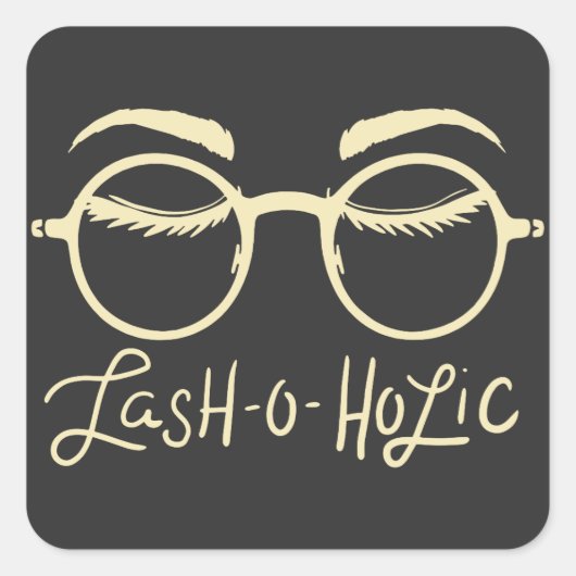 MAKEUP: Lash-O-Holic Quadratischer Aufkleber (Vorderseite)