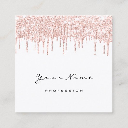 Makeup Lashes Event Planner Glitzer Spark Square Quadratische Visitenkarte (Vorderseite)