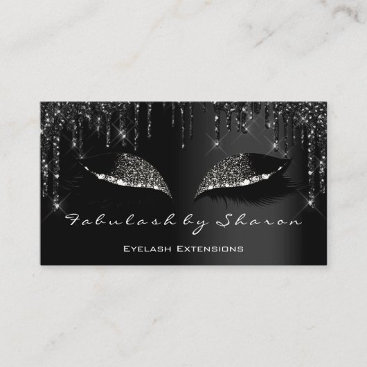 Makeup Lashes Eyelash Black Tropfens Beruflich Visitenkarte (Vorderseite)