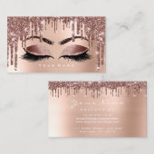 Makeup Lashes Glitzer Rose Nails Augen Haut Visitenkarte (Vorne/Hinten)
