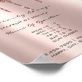 Makeup Lashes Öffnungszeiten Salon Tropfen Preisli Poster (Ecke)