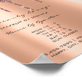 Makeup Lashes Öffnungszeiten Salon Tropfen Preisli Poster (Ecke)