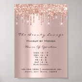 Makeup Lashes Öffnungszeiten Salon Tropfen Spark P Poster (Vorne)