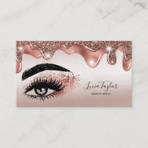 Makeup Lashes Rose Gold Glitzer Tropfen