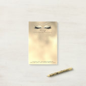 Makeup Lashes Rose Name Web Telefon Gold Glass Post-it Klebezettel (Auf Schreibtisch)