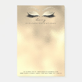Makeup Lashes Rose Name Web Telefon Gold Glass Post-it Klebezettel