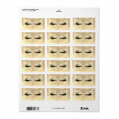 Makeup Lashes Rücksendeadresse Label Champaigne UA Adressaufkleber (Vorne)