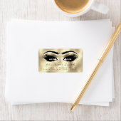 Makeup Lashes Rücksendeadresse Label Gold Eye UAWG Adressaufkleber (Insitu)
