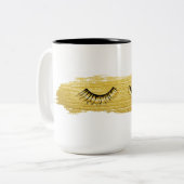 Makeup Lashes Schönheit Weißer Kaffee Tasse (Vorderseite Links)