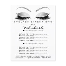 Makeup Lashes Schönheitssalon Glitzer Flyer Gray G