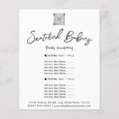 Makeup Lashes Schönheitssalon QR LOGO Flyer (Hinten)