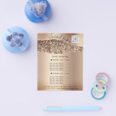 Makeup Lashes Schönheitssalon QR LOGO Rose Flyer (Einzeln)