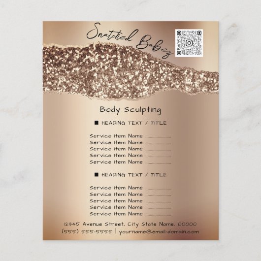 Makeup Lashes Schönheitssalon QR LOGO Rose Flyer (Vorne)