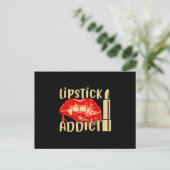 Makeup - Lipstick-Addict Postkarte (Stehend Vorderseite)
