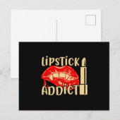 Makeup - Lipstick-Addict Postkarte (Vorne/Hinten)