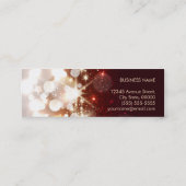 Makeup Lipstick Eyebrow Pencil Modern Gold Glitzer Mini Visitenkarte (Rückseite)