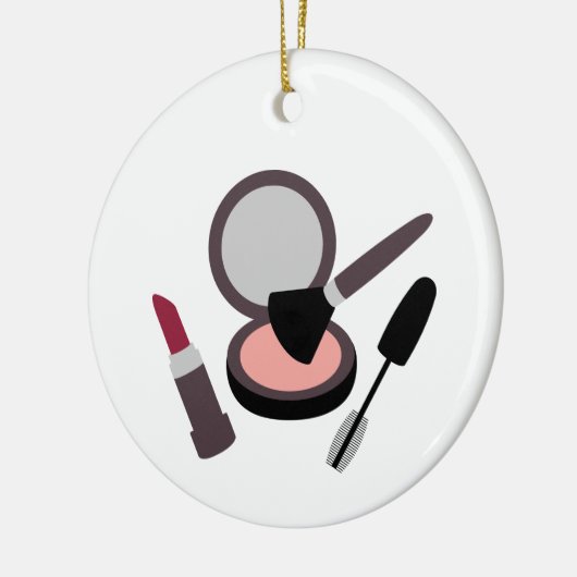 Makeup Lipstick Mascara Blush Keramik Ornament (Links)