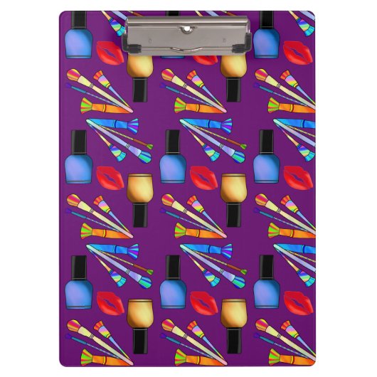 Makeup Lipstick Nail Polnischer Spaß Einzigartig H Klemmbrett (Vorderseite)