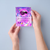 Makeup Logo Lip Holograph Tropfen Berry QRCODE LOG Flyer (Gruppe)