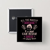 Makeup - Make-up kann nicht leeren Gehirn abdecken Button (Vorne & Hinten)