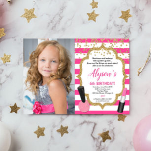 Makeup Maniküre Wellness-Center Geburtstagsmädchen Einladung