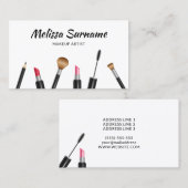 Makeup Mascara, Lipstick, Pinsel usw. Makeup Artis Visitenkarte (Vorne/Hinten)