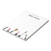 Makeup Mascara, Lipstick, Stift, Pinsel und Name Notizblock (Rotiert)