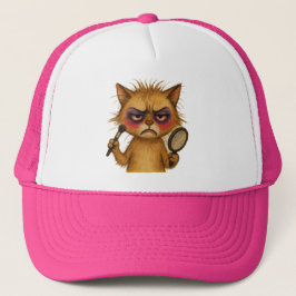 Makeup Meowster – Lustiges Katzen-Teen-Shirt Truckerkappe