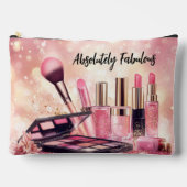 Makeup mit Bokeh und Glitzern Zubehörtasche (Vorderseite)