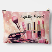 Makeup mit Bokeh und Glitzern Zubehörtasche (Rückseite)