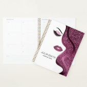 Makeup mit burgundy-Glitzer-Effekt Planer (Anzeige)