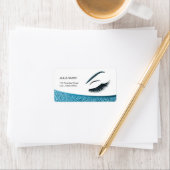 Makeup mit Glitzer-Effekt Adressaufkleber (Insitu)