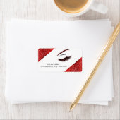 Makeup mit Glitzer-Effekt Adressaufkleber (Insitu)