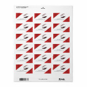 Makeup mit Glitzer-Effekt Adressaufkleber (Vorne)